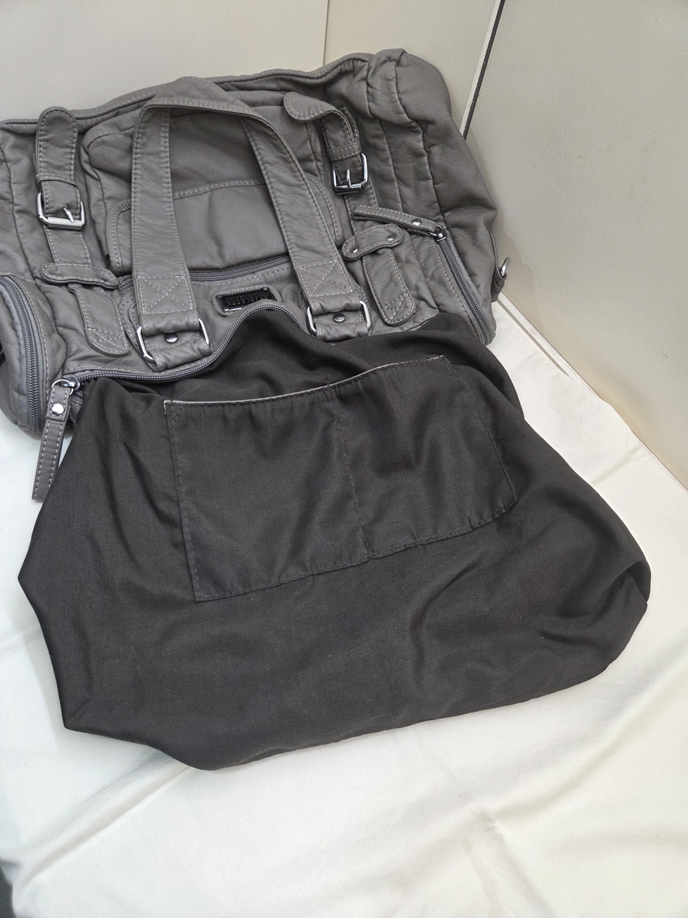 Scarleton Los Angeles Gray Large Tote | Dual Zip | Multi‑Compartment Work Bag - Picture 8 of 10